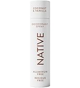 Native Deodorant &amp; Body Spray, Coconut &amp; Vanilla, 72-Hour Odor Protection for Underarms &amp; Body, A...