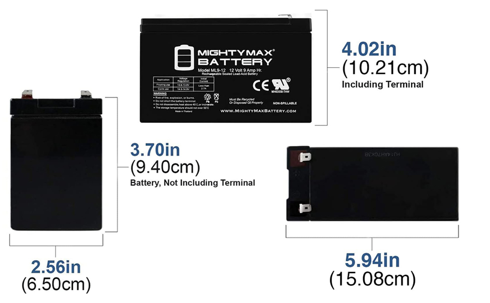 ub1290, ps-1270, wheelchair battery ML9-12