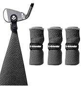 4Monster Golf Towels 3-Pack with Detachable Magnet and Portable Pouch, Quick-Dry Microfiber Golf ...