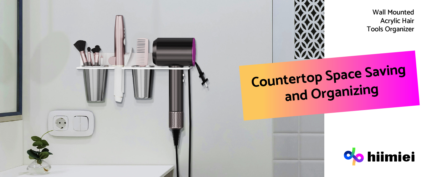 hair dryer and curling iron holder