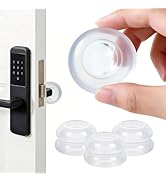 Door Handle Wall Protector, Self-Adhesive Shock Absorbing Bumper Pad, Groove Design for Wall Prot...