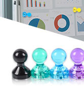 Push pin magnets