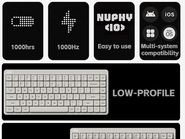 Low profile keyboard