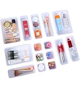 Kutesna 15 PCS Interlocking Desk Drawer Organizer Separator for Office,Bathroom,Kitchen,Makeup(Wh...