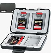 Bower Sky Capture Series Memory Card Case | Rugged Hard Plastic Exterior with Shock Absorbing Lin...
