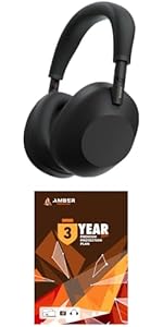 Sony WH-1000XM6-BLACK Wireless Noise Cancelling Headphones with a 2 Year Amber Protection Plan