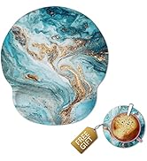 Ergonomic Mouse Pad with Gel Wrist Rest Support, Pain Relief Mouse pad with Lycra Cloth, Non-Slip...