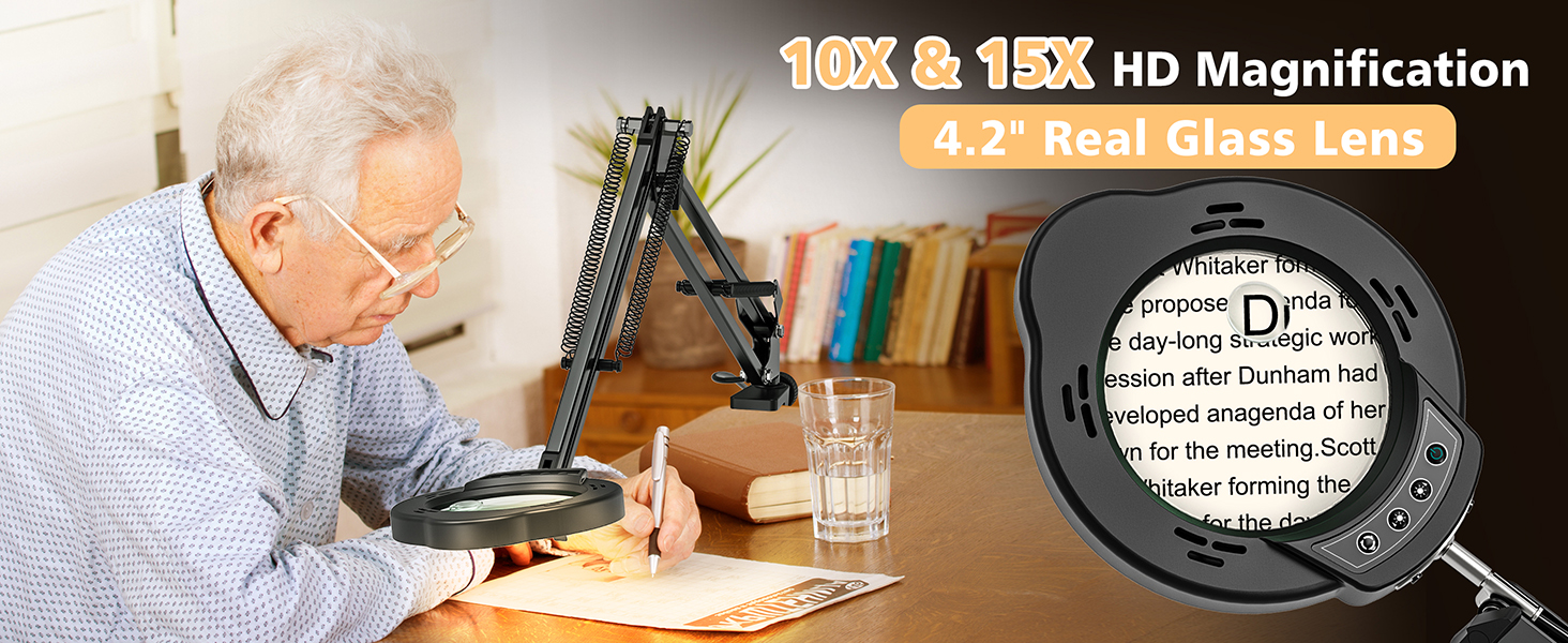 Magnifying Glass with Light and Stand