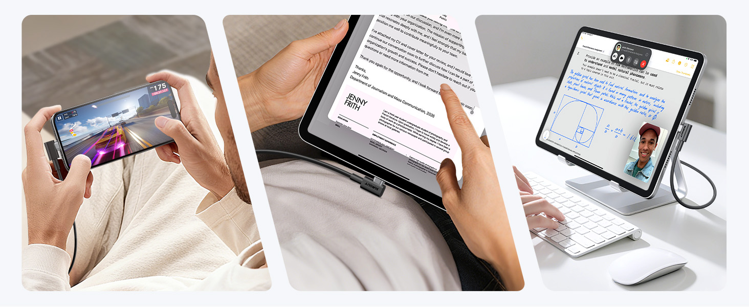 short angled usb c cables