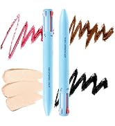 4 in 1 Multi-Functional Makeup Pen - 4 Colors All in One Makeup Pen,with Eyeliner Eyebrow Lip Lin...