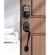 ELAMOR M19 Front Door Lock Set, Keyless Entry Deadbolt with Handle, Auto Lock, 50 User Codes, 2 K...