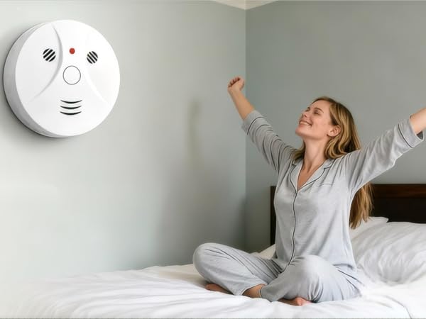 4 Pack Combination Smoke and Carbon Monoxide Detector Battery Operated