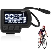 Display 6 Pin, LCD Display for Electric 24V 36V 48V 60V Electric Display Panel for 22.2mm Handleb...
