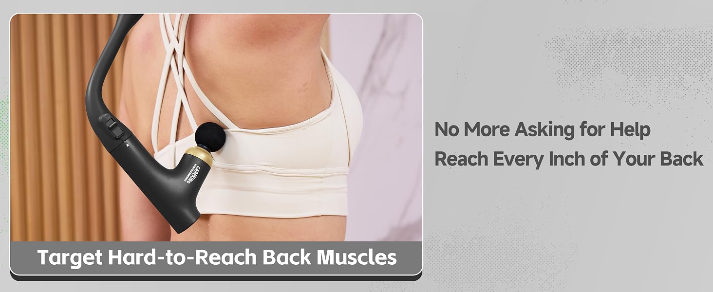 back massage gun with long handle for men women gift