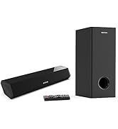 BESTISAN Sound Bars for TV with Subwoofer, 2.1 Deep Bass Small Soundbar TV Monitor Speaker Home T...