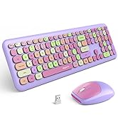 MOFii Wireless Keyboard and Mouse Combo, 2.4G Slim Full-Sized Colorful Keyboard Mouse for PC Desk...