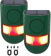 ChunHee Solar Motion Sensor Alarm Outdoor 4 Working Mode Motion Activated Alarm 129dB Loud Sound ...
