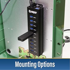 surface wall mounted usb 3.2 hub usb hub 3.0 charger hub for pc 3.1 industrial desk mount usb hub