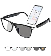 HAIXINDA AI Translator Smart Glasses with Chat GPT, Real-Time Translation Bluetooth Glasses for M...