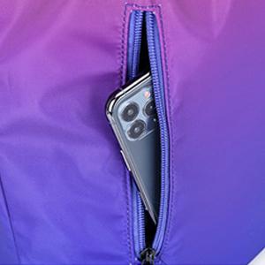 There is also a small hidden pocket on the side for cards, keys, wallet or cell phone