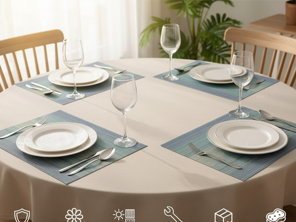 christmas blue placemats
