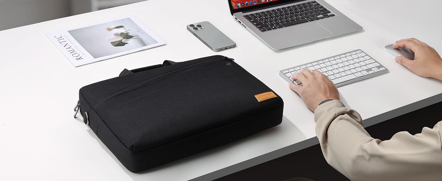 black shoulder laptop bag
