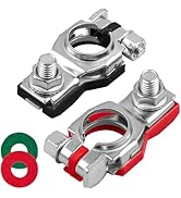 Battery Terminal Connector, Top Post Battery Terminals, Positive and Negative 1 Pair, Corrosion R...