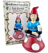 Gnometastic Gnomes - Lady Zen Gnome, Meditating Yoga Female Garden Gnome Statue, 8.85in Funny Gar...