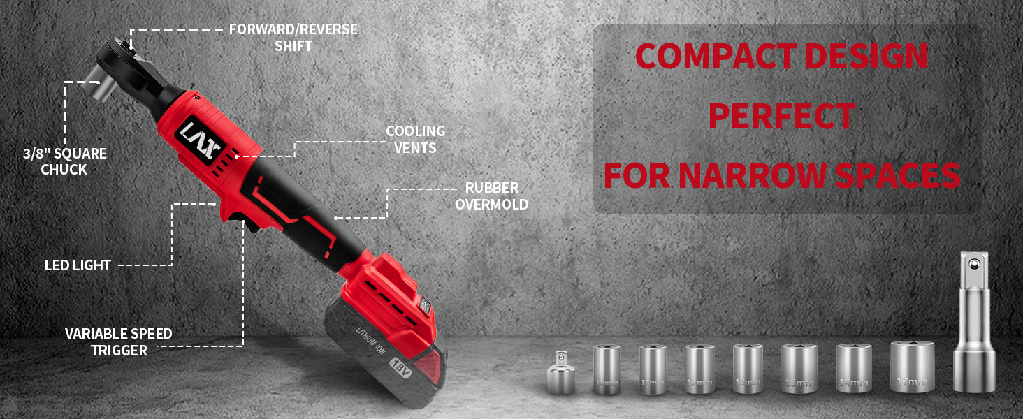 How to use 3/8" Brushless Ratchet Wrench Set for Milwaukee 18V Battery