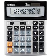 M&amp;G Desk Calculator 12 Digit Office Calculators with Large LCD Display, Dual Solar Power and Batt...
