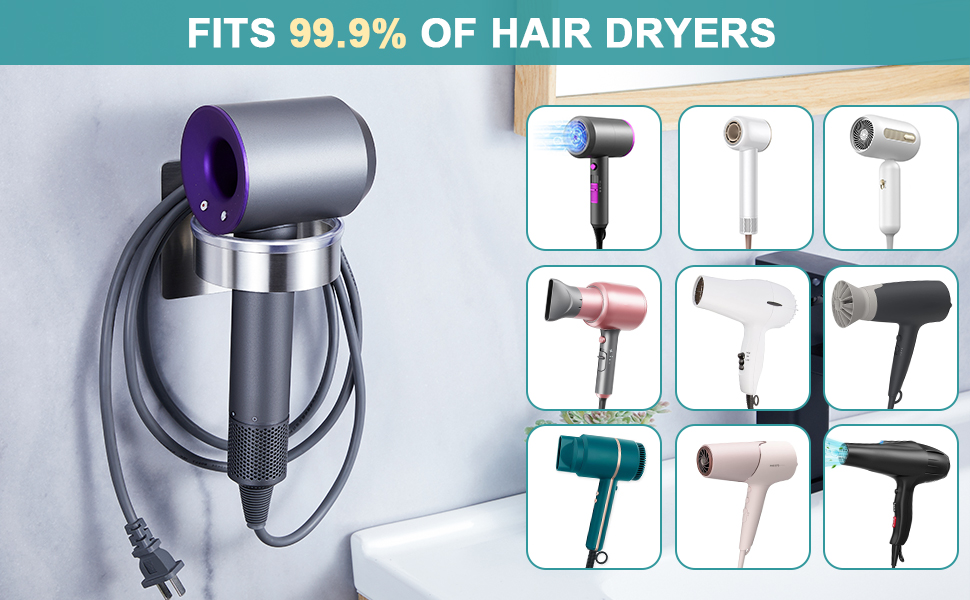 blow dryer holder wall mounted blow dryer wall holder