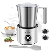 Secura 4-in-1 Automatic Milk Frother, 17oz Teflon-Free Stainless Steel Jug, Hot/Cold Foam Maker &...