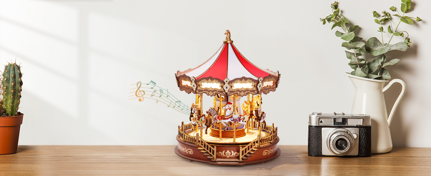 Rolife 3d wooden puzzles diy music box AMC01-4
