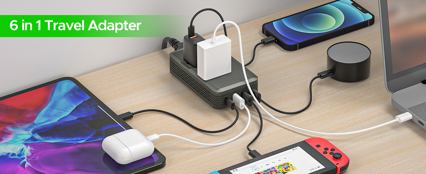 6 IN 1 TRAVEL ADAPTER