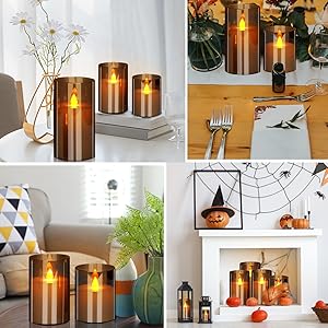 Living room decor flameless candles