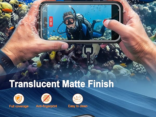 oterkin for iPhone 18 series magnetic IP68 waterproof translucent matte back 360 full body case