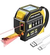 Laser Tape Measure 135Ft Laser Measurement & 16Ft Manual Measuring, Digital Tape Measure with Las...