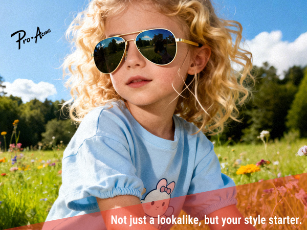 Pro Acme Kids Aviator Sunglasses for Boys Girls, Polarized Small Face for Youth