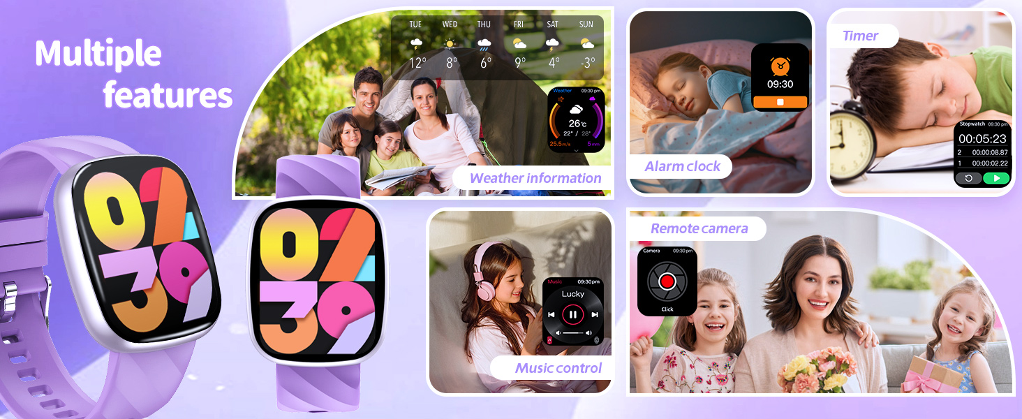 kids smart watch, kids fitness tracker, smart watch for boys girls ages 8-12, waterproof kids watch