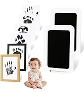 echosari Inkless Baby Hand &amp; Footprint Kit, Mess Free Clean Touch Ink Pad for Newborn Keepsake, 2...