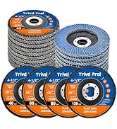 40 Pack Flap Discs 4 1/2 for Angle Grinder Sanding Disc - Trivd Frol 40/60/80/120 Grit T29 Flap D...