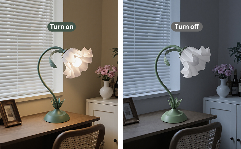Flower Table Lamp for Bedroom