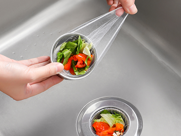 kitchen sink strainer bag, drain nets for kitchen sink, sink drain rack with strainer net