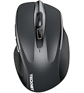 TECKNET Wireless Mouse (2.4G & BT5.0/3.0) Silent Mouse 4800 DPI Computer Mouse 8 Buttons Bluetoot...