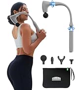 CAREKING 2-in-1 Detachable Percussion Massage Gun with Extension Handle, Back Massager for Pain R...