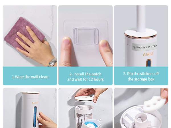 Toilet brush installation method