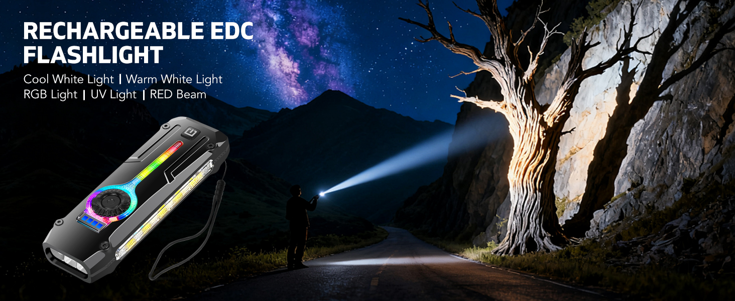 rechargeable edc flashlight