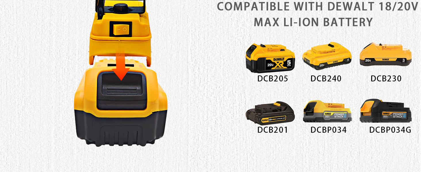 LED work light dewalt battery light 20v 18v Max tools