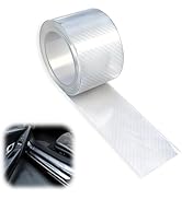Wokyo Universal Car Door Edge Guards, 3D Carbon Fiber Clear Invisible Carbon Fiber Auto Door Sill...