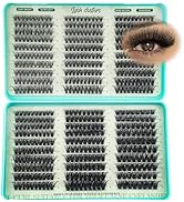 Wispy Lash Clusters Kit 640pcs Eyelash Cluster Extensions Curl Individual False Eyelashes Natural...